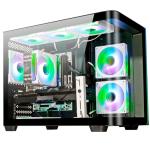 WIWB Gaming Desktop Core I9-13900HX PC Computer, RTX 5060 8G, 32G DDR5 RAM, 1TB NVME SSD, WiFi 6, 4K 8K VR Ready Prebuilt Gaming PC Tower for Home and Office（Black）