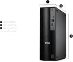 Dell Pro Slim QCS1250 SFF Desktop (Replaces OptiPlex SFF), Intel Ultra 9-285K, 64GB DDR5, 2TB NVMe SSD, WiFi 6E, BT, USB-C, HDMI/DP, Windows 11 Pro, Small Form Factor Business PC – Black