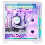 HOENGAGER Openview Gaming PC AMD Ryzen 7 9700X 8-Core 3.8GHz, 32GB DDR5 RAM, 2TB (1TB PCIe + 1TB SATA) SSD, WiFi & Bluetooth, 850W PSU,Liquid Cooler,Windows 11-RGB Prebuilt Computer-White