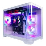 Periphio Atlas Gaming PC, Liquid Cooled AMD Ryzen 5 5600GT up to 4.4GHz with Radeon RX Vega 7 Graphics (Gaming Optimized), 16GB RAM, 1TBNVMe SSD, WiFi, Windows 11 Desktop, White, 1080p Gaming Computer