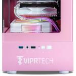 ViprTech Stryker 3.0 Gaming PC - AMD Ryzen 7 (4.1GHz Liquid Cooled), RTX 3060 12GB, 16GB DDR4 3200, 1TB SSD, WiFi BT, Win 11 Pro, RGB, Gaming Desktop Computer Prebuilt, Pink