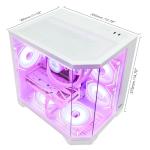 HOENGAGER Openview Gaming PC AMD Ryzen 7 9700X 8-Core 3.8GHz, 32GB DDR5 RAM, 2TB (1TB PCIe + 1TB SATA) SSD, WiFi & Bluetooth, 850W PSU,Liquid Cooler,Windows 11-RGB Prebuilt Computer-White