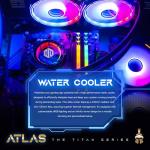 Periphio Atlas Gaming PC, Liquid Cooled AMD Ryzen 5 5600GT up to 4.4GHz with Radeon RX Vega 7 Graphics (Gaming Optimized), 16GB RAM, 1TBNVMe SSD, WiFi, Windows 11 Desktop, White, 1080p Gaming Computer