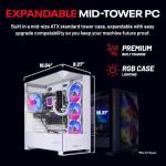 Skytech Gaming Archangel 5 Gaming PC, AMD Ryzen 7 7800X3D 4.2GHz, NVIDIA RTX 5060 Ti 16GB, 1TB NVMe SSD, 32GB DDR5 RAM 6000, 750W Gold PSU, 360 ARGB AIO, Wi-Fi, Win 11, Desktop