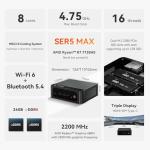 Beelink SER8 Mini PC, Ryzen 7, 32GB RAM