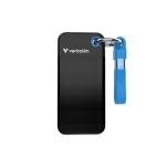 Verbatim Pocket SSD, 1TB External Hard Drive, Portable Solid State Drive USB 3.2 Gen 2 for Mac, PC & Game Console, Black/Blue