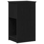 vidaXL Computer Tower Stand Black Engineered Wood 13.8x17.7x30.3 in