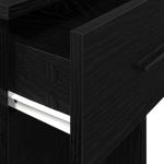 vidaXL Computer Tower Stand Black Engineered Wood 13.8x17.7x30.3 in