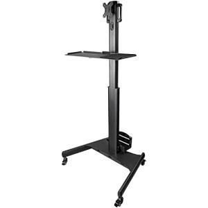 Mobile Workstation Cart with Monitor Mount and Tray