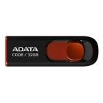Adata C008 32GB USB 2.0 Retractable Flash Drive (Red) - Scratchproof, Dirt-Repellent - High-Speed Data Storage Solution for Students and Professionals Bundle with USB 3.0 to USB-C Adapter (20-Pack)