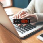 Adata C008 32GB USB 2.0 Retractable Flash Drive (Red) - Scratchproof, Dirt-Repellent - High-Speed Data Storage Solution for Students and Professionals Bundle with USB 3.0 to USB-C Adapter (20-Pack)