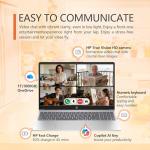 HP 15.6" Laptop – Complete Productivity Solution, Windows 11, Microsoft Office, Intel 4 Core N100, 16GB RAM, 1.6TB Storage (128GB UFS + 512GB SD Card+1TB OneDrive), Copilot AI, Lightweight – Silver