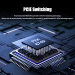 GLOTRENDS ST538 8-Port SFF-8643 to PCIE 3.0 X16 Adapter Card with PEX8749 Controller for High-Density U.2/U.3/M.2 NVMe RAID Storage Solution