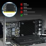 GLOTRENDS 4-Port PCIe Adapter Card for NVMe RAID