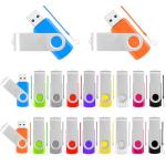 20-Pack Colorful 2GB USB Flash Drives with Lanyards