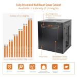 Tecmojo 12U Enclosed Wall Mount Rack Kit