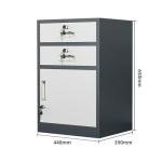 Under-Desk Metal Locking File Cabinet with Drawers