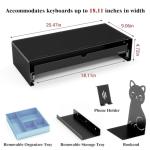 Heavy-Duty Metal Monitor Stand with Drawer