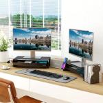 Heavy-Duty Metal Monitor Stand with Drawer