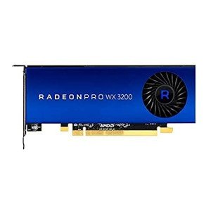 AMD Radeon PRO WX 3200 4 GB GDDR5 Professionelle Grafikkarte – 640 Kerne, 128 Bit, 96 GB/s, PCIe 3.0, 65 W, Einzelsteckplatz, Low Profile (mit Halterungen), 4X Mini-DisplayPort 1.4a (erneuert)