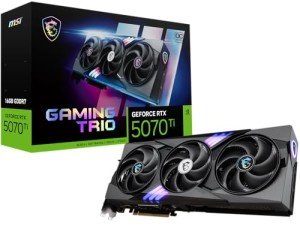 MSI GeForce RTX 5070 Ti 16G Gaming Trio OC Plus — 16GB GDDR7 (28Gbps/256-bit), PCIe 5X 16, Boost: 2572 MHz, HDMI 2.1b, DisplayPort 2.1b