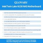 Glovary N150 Mini ITX NAS Motherboard Bundle
