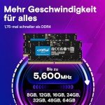 Crucial 16GB DDR5 5600MHz Laptop RAM