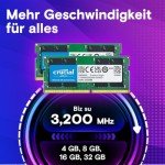 Crucial 8GB DDR4 3200MHz SODIMM Memory Module