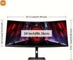 Xiaomi 34" Curved Gaming Monitor 180Hz 1ms