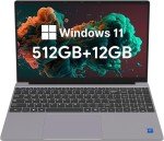 SGIN 15.6" Laptop with 12GB RAM and 512GB SSD