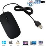 Sleek USB Optical Mouse for Laptops and Desktops