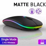 Sleek Rechargeable RGB Wireless Mouse for PC