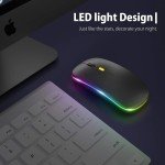 RGB Wireless Rechargeable Silent Mouse for PC