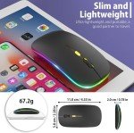 RGB Wireless Rechargeable Silent Mouse for PC