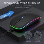 RGB Wireless Rechargeable Silent Mouse for PC