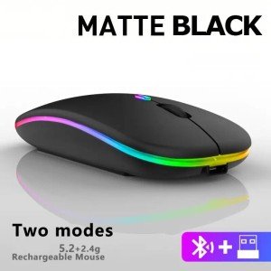 RGB Wireless Rechargeable Silent Optical Mouse for PC