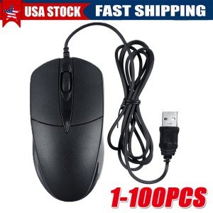 USB 2.0 Optical Wired Scroll Mouse - Black