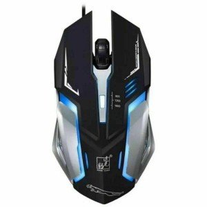 Fire LED Gaming Mouse - 4 Silent Buttons, 1600 DPI