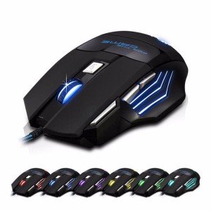 5500 DPI Wired Gaming Mouse with LED Lights