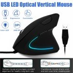 Ergonomic Wired Vertical Mouse with LED Lights
