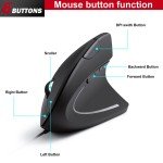 Ergonomic Wired Vertical Mouse with LED Lights