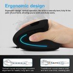 Ergonomic Wired Vertical Mouse with LED Lights