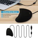 Ergonomic Wired Vertical Mouse with LED Lights