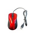 Red USB Optical Wired Mouse for PC & Laptop