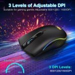 Wireless Gaming Mouse with 7-Color LED Lights