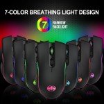 Wireless Gaming Mouse with 7-Color LED Lights