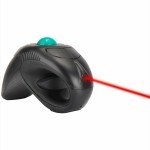 Wireless Trackball Mouse with Laser Pointer for PC