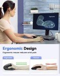 TECKNET Wireless Ergonomic Vertical Mouse, 4800 DPI