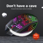 RGB Wireless Gaming Mouse with Honeycomb Design