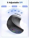TECKNET Wireless Ergonomic Vertical Mouse, 4800 DPI